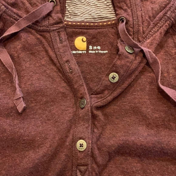Carhartt hoodie Back to school boys or girls maroon long sleeve hoodies - Picture 6 of 9